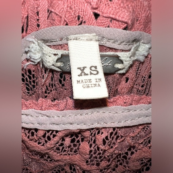 Gimmicks by BKE Rose Pink & Taupe Lace Spaghetti Straps Dress Tunic Women’s XS - Picture 6 of 12